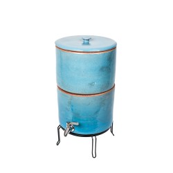Filtre à eau DECLASSE PAUBRASIL 5L grès émaillé bleu turquoise