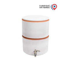 Fontaine Filtrante Terre Cuite Blanche PauBrasil – Élégance & Eau Filtrée Naturellement