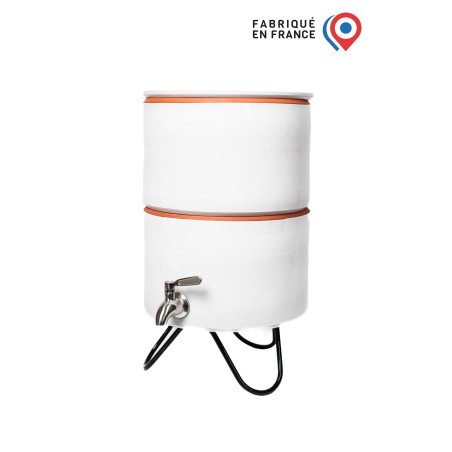 Filtre à eau PAUBRASIL 5L terre cuite émaillée blanche