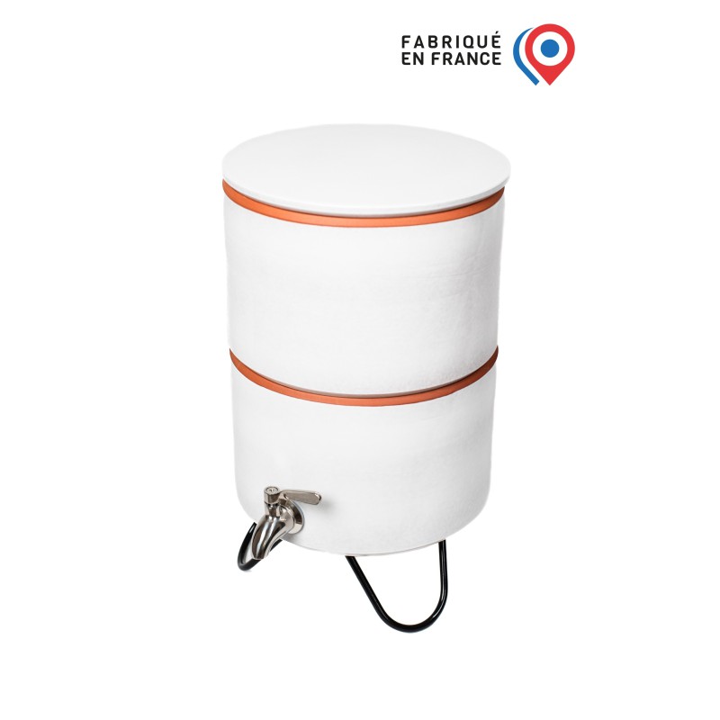 Filtre à eau PAUBRASIL 5L terre cuite émaillée blanche