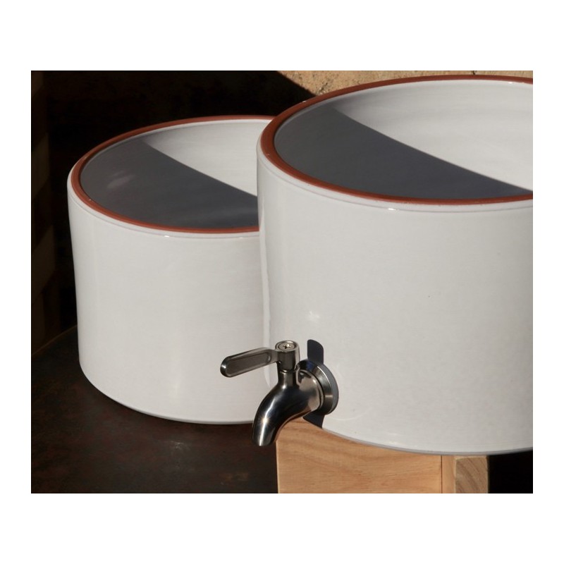 Fontaine Filtrante Française PAUBRASIL 5L terre cuite émaillée blanche