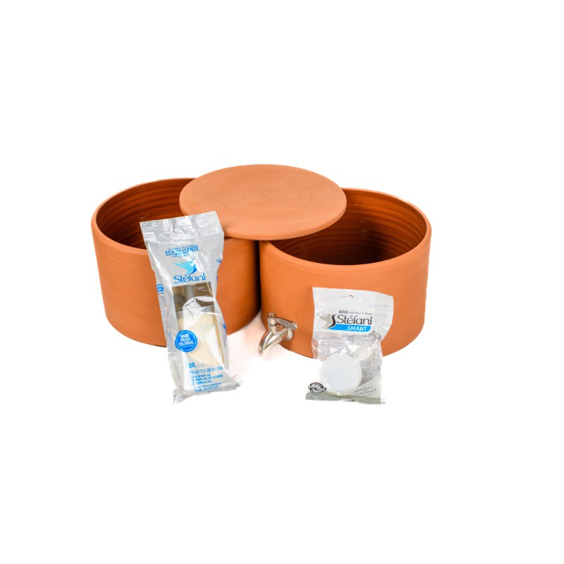 Fontaine Filtrante Française PAUBRASIL 5L terre cuite brute - émaillée