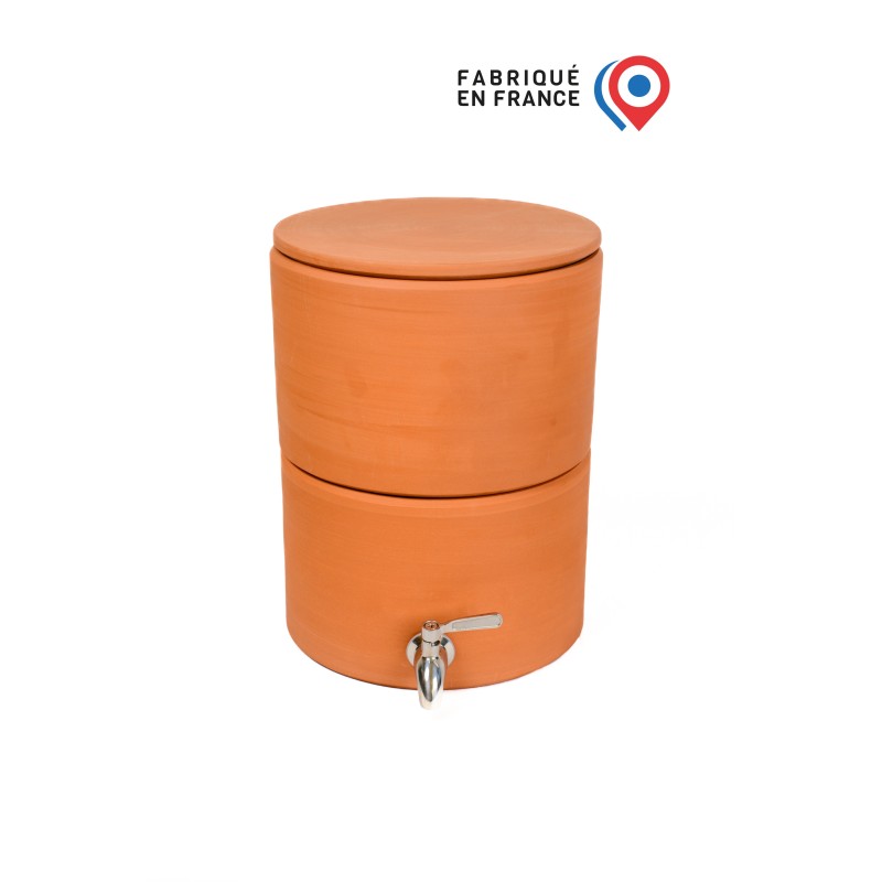 Fontaine Filtrante Française PAUBRASIL 5L terre cuite brute - émaillée