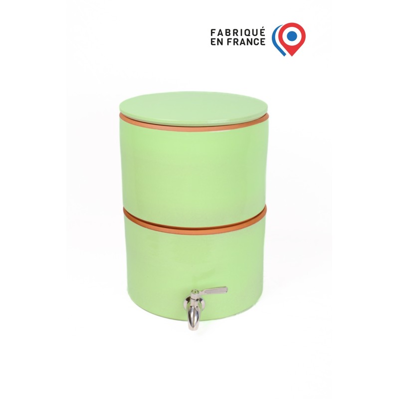 Filtre à eau PAUBRASIL 5L terre cuite émaillée verte