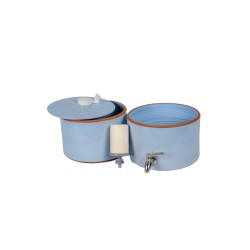 Filtre à eau avec socle PAUBRASIL 5L terre cuite émaillée bleue