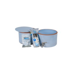 Filtre à eau avec socle PAUBRASIL 5L terre cuite émaillée bleue