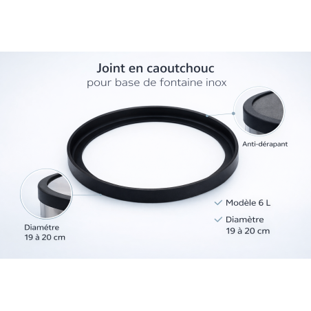 Joint pour base de filtre à eau 6L Inox