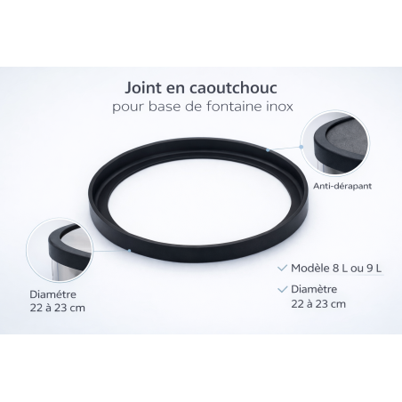 Joint pour base de filtre à eau 8-9L Inox