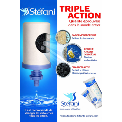 Cartouche Filtrante à eau Stéfani, bougie Stéfani