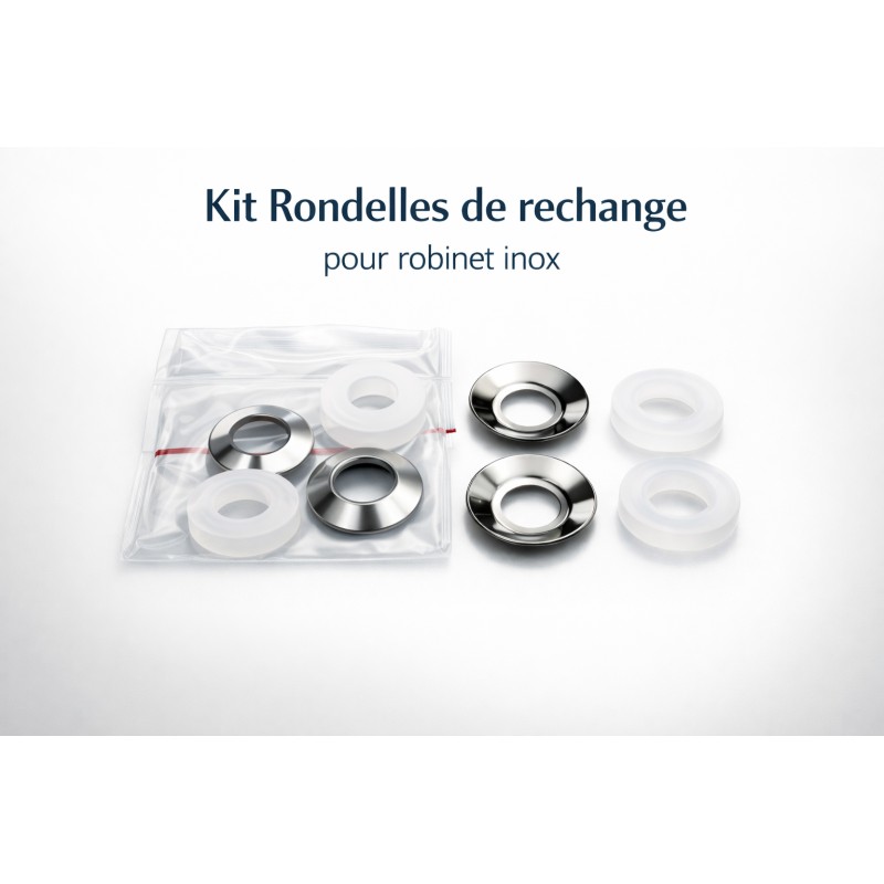 Kit de Rondelles de rechange pour robinet inox