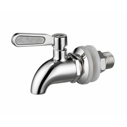 Robinet inox pour fontaine filtrante PauBrasil avec sa clé de montage