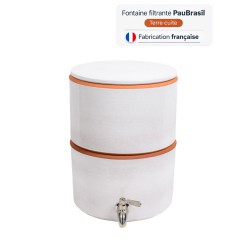 Filtre à eau PAUBRASIL 5L terre cuite émaillée blanche