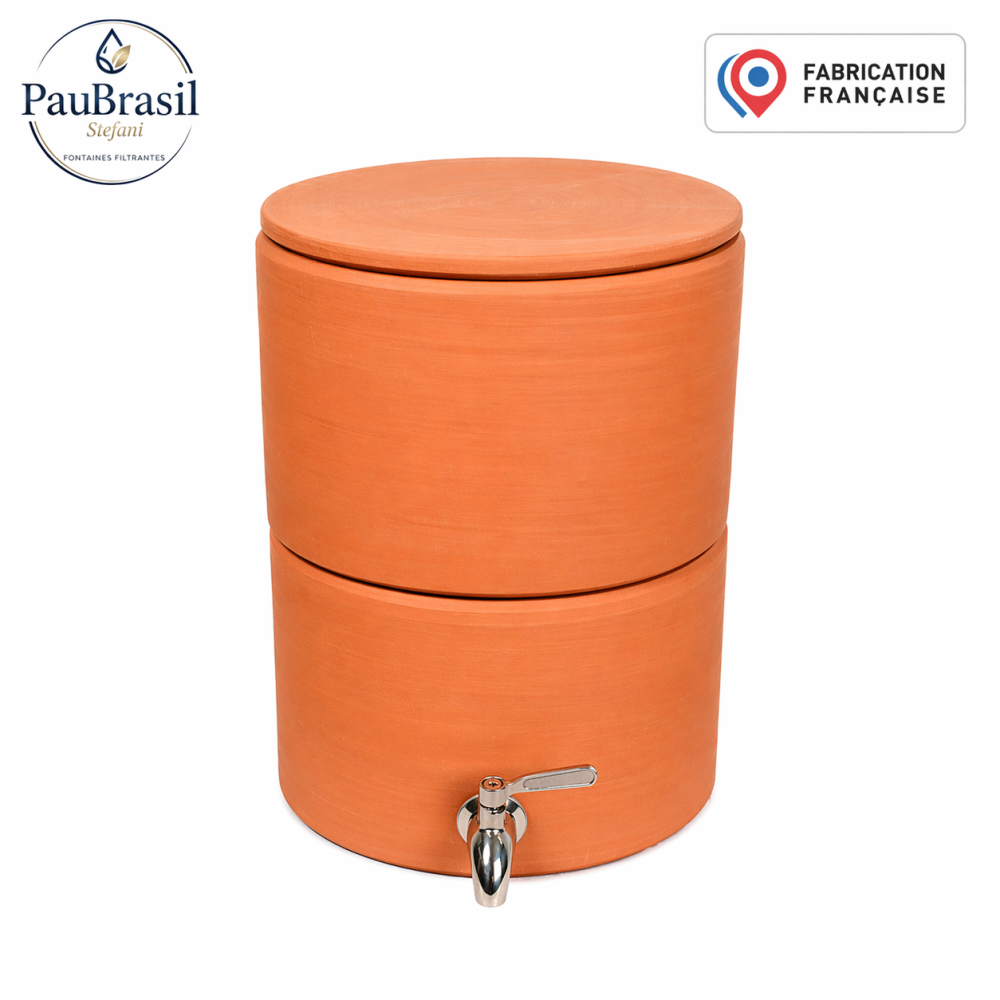 Filtre à eau sans socle PAUBRASIL 5L terre cuite brute - émaillée