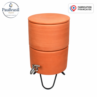 Filtre à eau avec socle PAUBRASIL 5L terre cuite brute - émaillée
