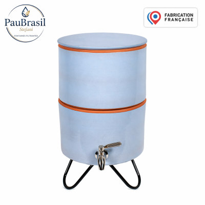 Filtre à eau avec socle PAUBRASIL 5L terre cuite émaillée bleue