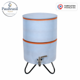 Filtre à eau avec socle PAUBRASIL 5L terre cuite émaillée bleue