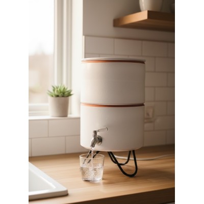 Filtre à eau PAUBRASIL 5L terre cuite émaillée blanche