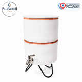 Filtre à eau avec socle PAUBRASIL 5L terre cuite émaillée blanche