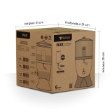 Filtre à eau Flex 6 Litres plastique BLANC (6l + 6l) Free bisphenol A,S,F