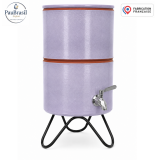 Filtre à eau avec socle PAUBRASIL 5L terre cuite émaillée Lilas