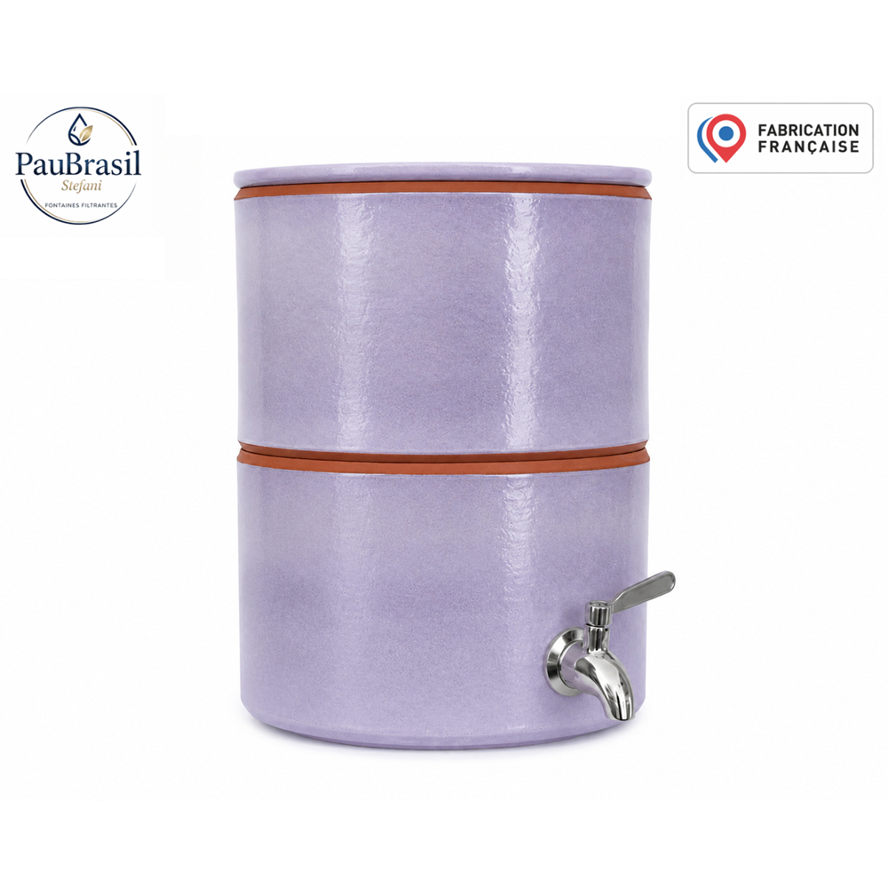 Filtre à eau PAUBRASIL 5L terre cuite émaillée Lilas