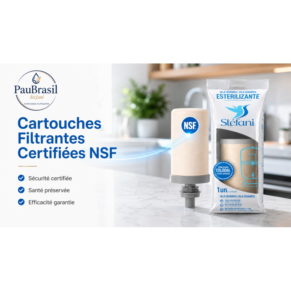 Certification NSF cartouche filtrante Stefani