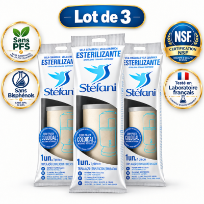 Lot de 3 Cartouches Filtrantes à eau Stéfani®